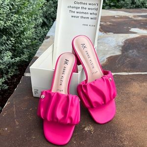 Never worn pink Anne Klein sandals. Perfect to wear for a Barbie party!!